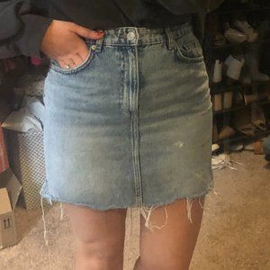 H&M Distressed Denim Skirt - Size 6 (fits like a Size S)